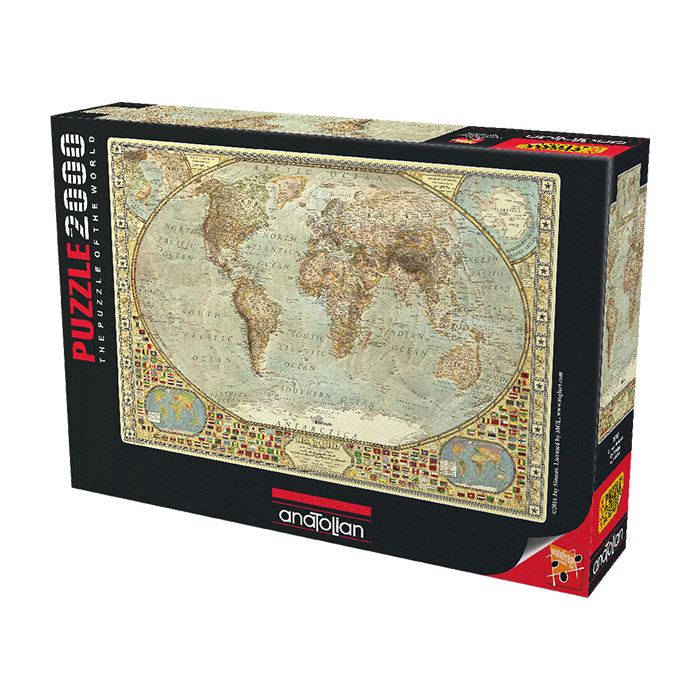 Anatolian Puzzle 2000 Parça Dünya Haritası 3935