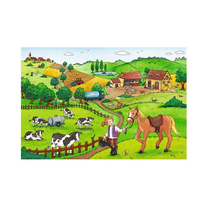 Ravensburger 2-12 Puzzle Çiftlikte Çalışmak 075607