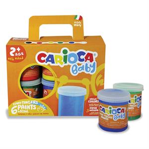 Carioca Baby Yıkanabilir Parmak Boyası 6 Renk KO032