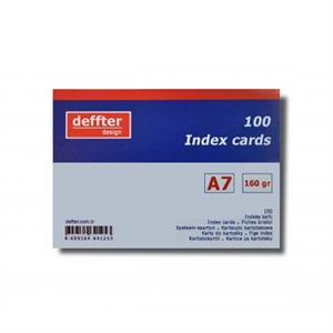 Deffter İndex Kartı A7 Beyaz Düz 64269-4