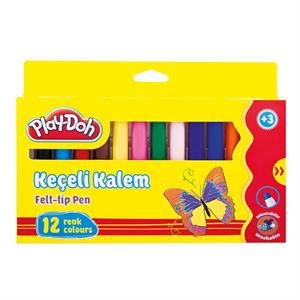 Play-Doh 12 Renk Mini Jumbo Keçeli Kalem 8mm KE008