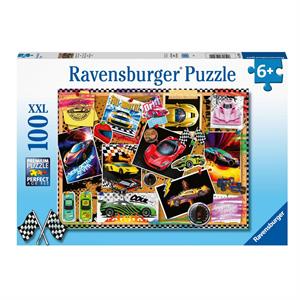 Ravensburger Çocuk Puzzle 100 Parça Yarış Arabaları 128990