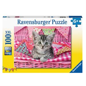 Ravensburger Çocuk Puzzle 100 Parça Sevimli Kedicik 129850