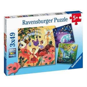 Ravensburger Çocuk Puzzle 3x49 Parça Büyülü Karakterler 51816