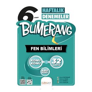 6 Sınıf Bumerang 32 Haftalık Fen Bilimleri Deneme Günay Yayınları