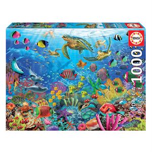 Educa Puzzle 1000 Parça Denizde Kaplumbağa 19266