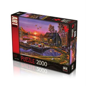Ks Games Puzzle 2000 Parça Lakeside Cottage 22502
