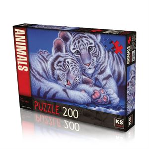 Ks Games Puzzle 200 Parça Two Tiger Babys 24008