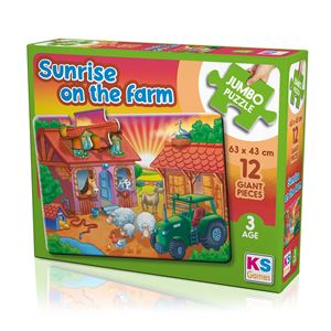 Ks Games Child Jumbo Puzzle Sunrise On The Farm JP31005