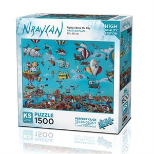 Ks Games Puzzle 1500 Parça Flying Above the City 22024