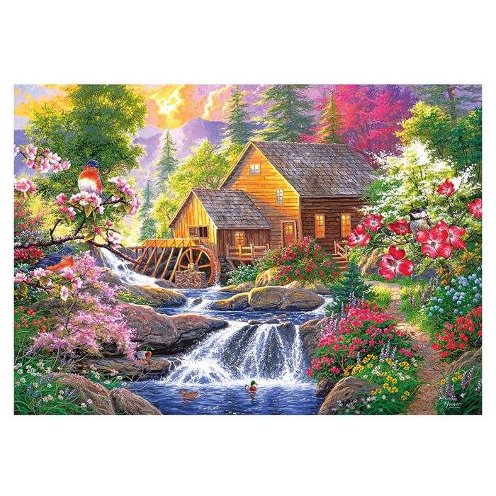 Ks Games Puzzle 1500 Parça Songbirds at Summertime Mill 22027