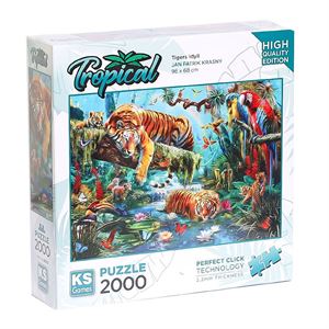 Ks Games Puzzle 2000 Parça Tigers Idyll 22512