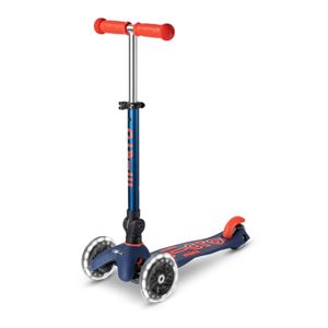 Mini Micro Scooter Deluxe Foldable Led Navy Blue MCR.MMD196