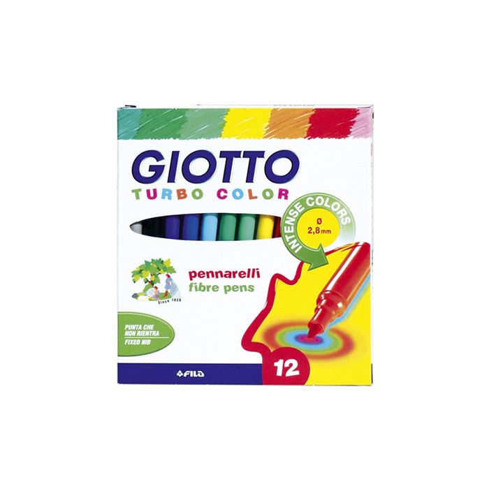 Giotto Turbo Color Keçeli Kalem 12'Li Kutu 416000