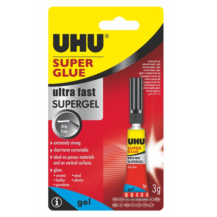 Uhu Super Glue Gel Gel Japon Tipi Yapıştırıcı UHU40360