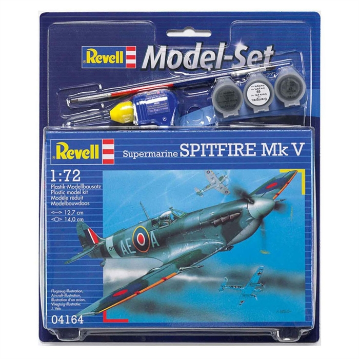 Revell Maket 1:72 Model Set Spitfire MK V 64164