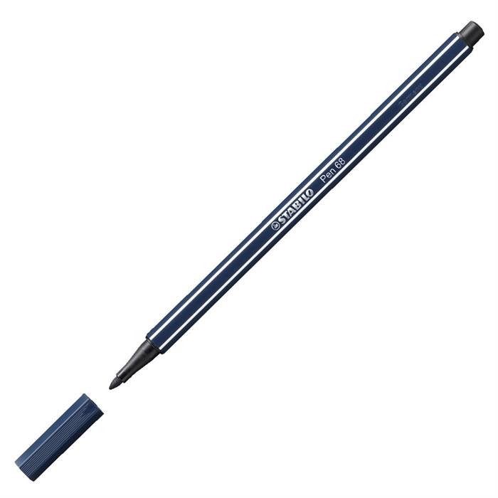 Stabilo Pen 68 Keçe Uçlu Kalem Mavi Siyah 68-98
