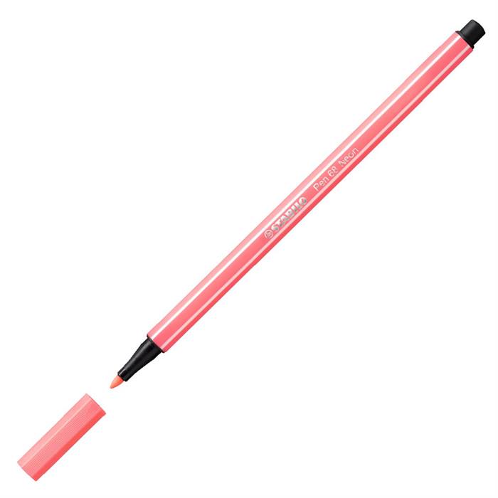 Stabilo Pen 68 Keçe Uçlu Kalem Floresan Kırmızı 68-040