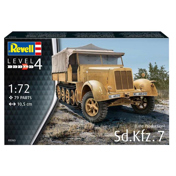 Revell Model Kit 1:72 Sd Kfz 7 Late Production 3263