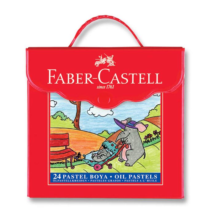 Faber-Castell Plastik Çantalı 24'lü Pastel Boya 125125