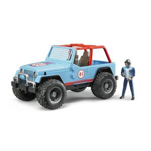 Bruder Oyuncak Jeep Cross Safari Aracı KasklıPilotu Mavi BR02541