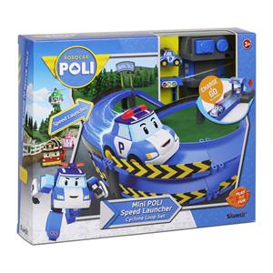 Robocar Poli Fırlatıcılı ve Dönemeçli Yol Seti 83385