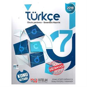 7 Sınıf Türkçe Konu Kitabı Nitelik Yayınları