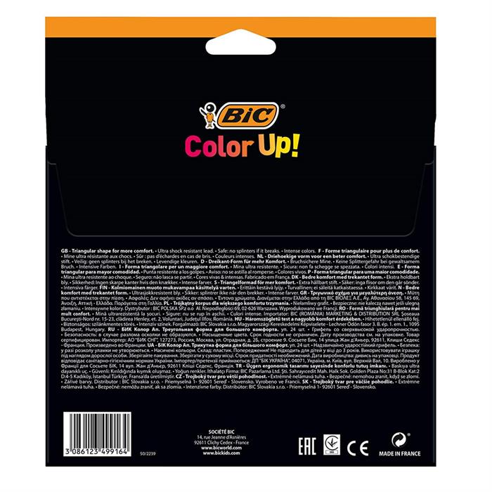 Bic Color Up Üçgen Kuru Boya Kalemi 24 lü Kutu 950528