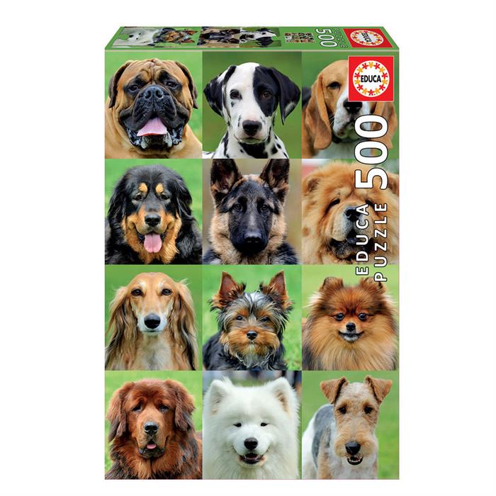 Educa Puzzle 500 Parça Dogs Collage 17963