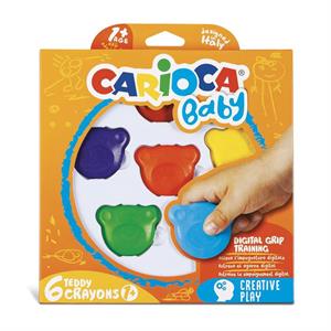 Carioca Teddy Bebek Crayons 6'Lı 42956