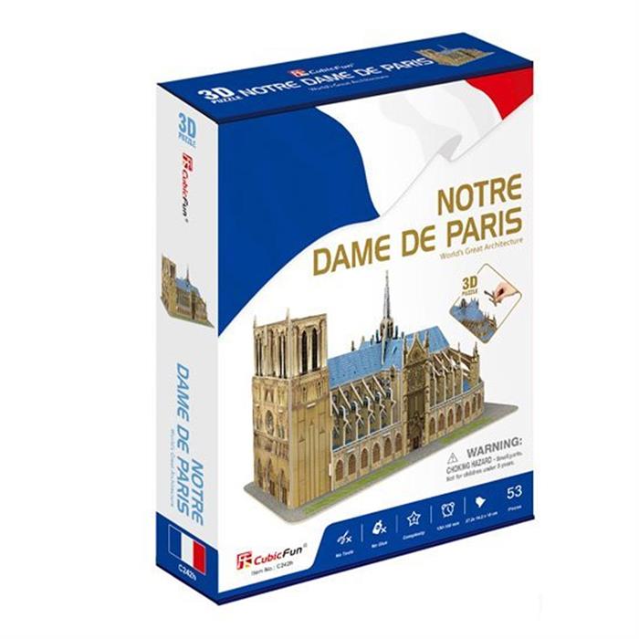 CubicFun 3D Puzzle 53 Parça Notre Dame De Paris C242H