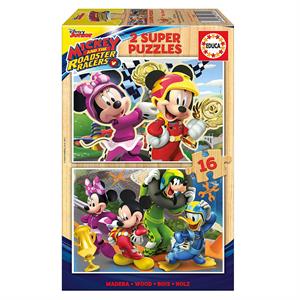 Educa Puzzle 2x16 Parça Mickey And The Roadster Racers 17622