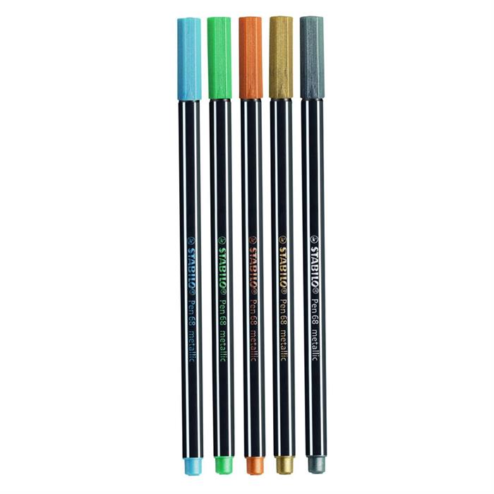 Stabilo Pen 68 Metalik Renkler 6Lı 6806-8-32