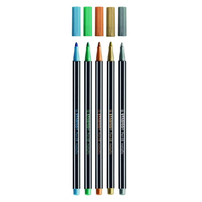 Stabilo Pen 68 Metalik Renkler 6Lı 6806-8-32