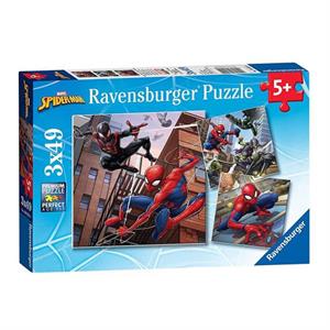 Ravensburger 3x49 Parça Puzzle Spiderman 080250