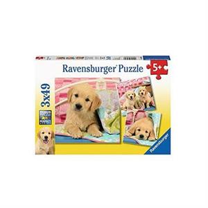 Ravensburger 3x49 Parça Puzzle Puppies 080656
