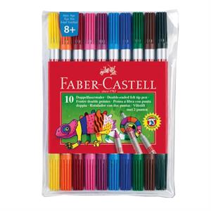 Faber Castell Çift Uçlu Keçeli Kalem 10 Renk 151110