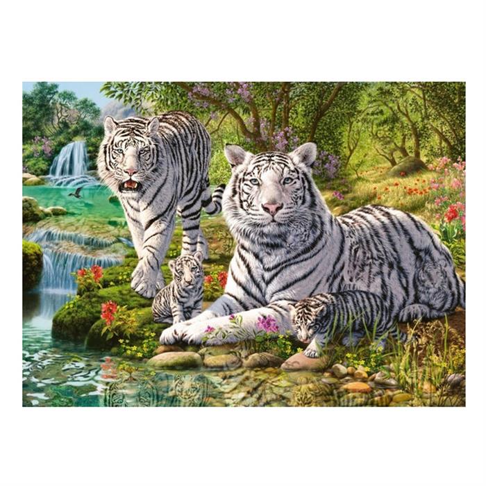 Ravensburger 500 Parça Puzzle White Tiger Family 147939