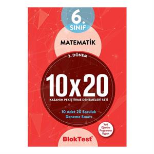 6.Sınıf Matematik 10X20 KAP Denemeleri 2. Dönem - Bloktest