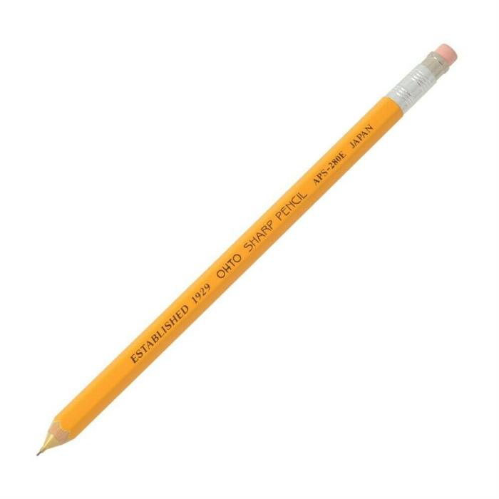 Ohto Wooden Versatil Kalem 0.5 Uç Sarı APS-280E