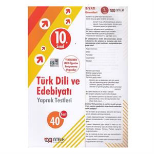 10 Sınıf Türk Dili Ve Edebiyat Yaprak Test Nitelik Yayınları