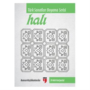Halı Türk Sanatları Boyama Serisi 20 Adet Kartpostal Asuman Küçükkantarcılar Edam Yayınları