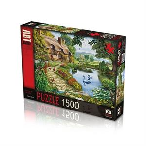 Ks Games Puzzle 1500 Parça Cottage By The Lake 22007