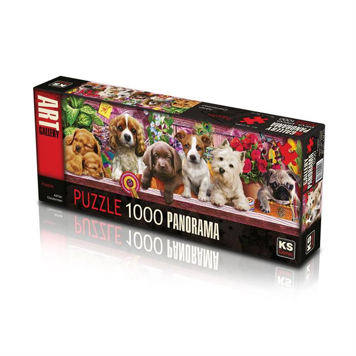 Ks Games Puzzle 1000 Parça Panorama Puppies 21009