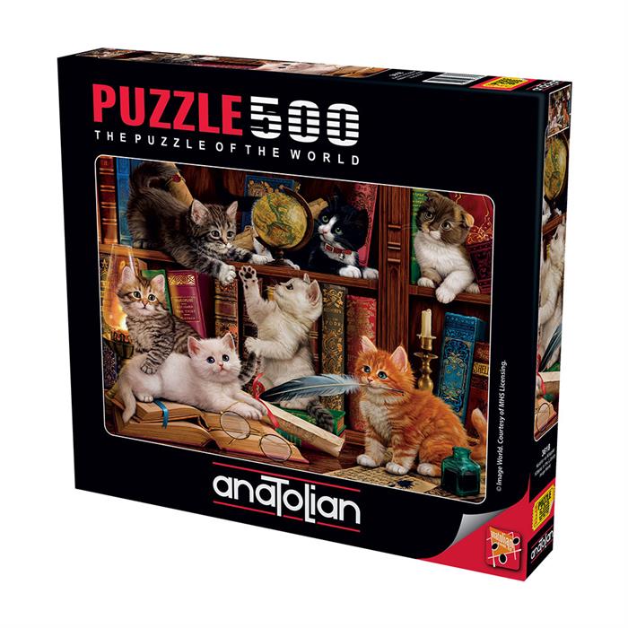 Anatolian Puzzle 500 Parça Kediler ve Kitaplar 3618