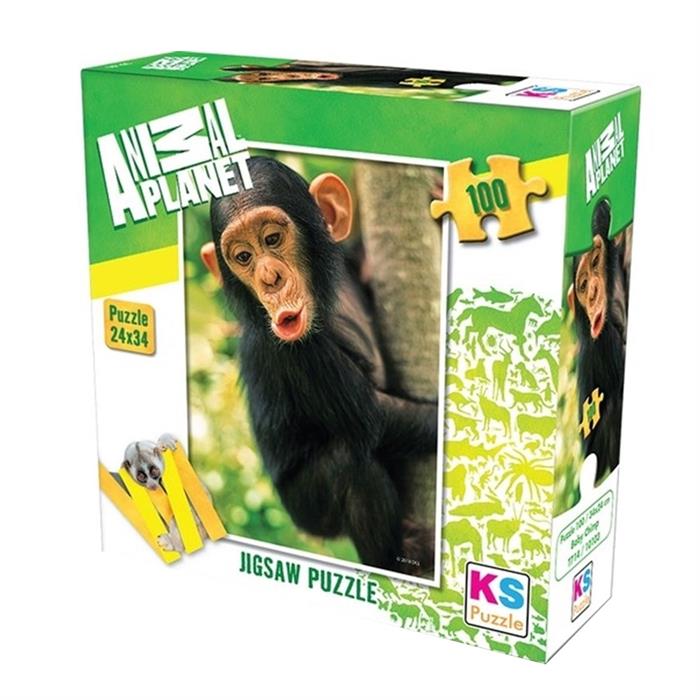 Ks Games Puzzle 100 Parça Baby Chimp 10103