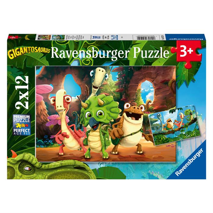 Ravensburger 2x12 Parça Puzzle Dino Dostlar RPK051250