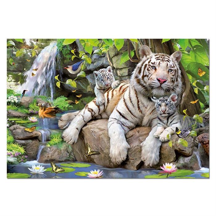 Educa Puzzle 1000 Parça Bengal White Tigers 14808