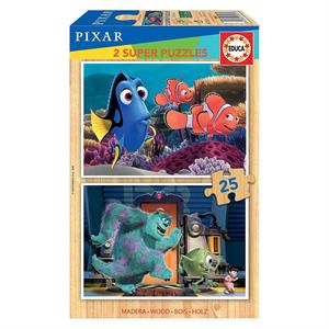 Educa 2x25 Parça Disney Pixar Nemo Ahşap Puzzle 18597