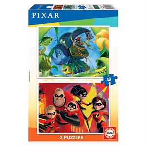 Educa 2X48 Bugs ve The Incredibles Çocuk Puzzle 18634